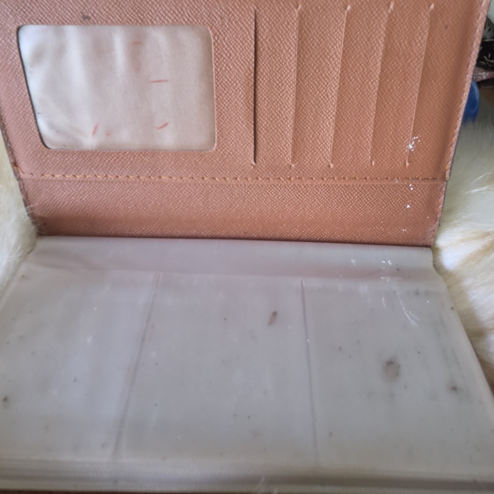 Designer-Inspired Brown Monogram Cardholder with Gold Chain - Picture 4 of 6